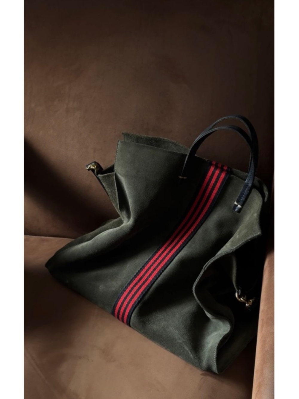 Clare V. Simple Tote in Army Suede - Picture 14 of 16